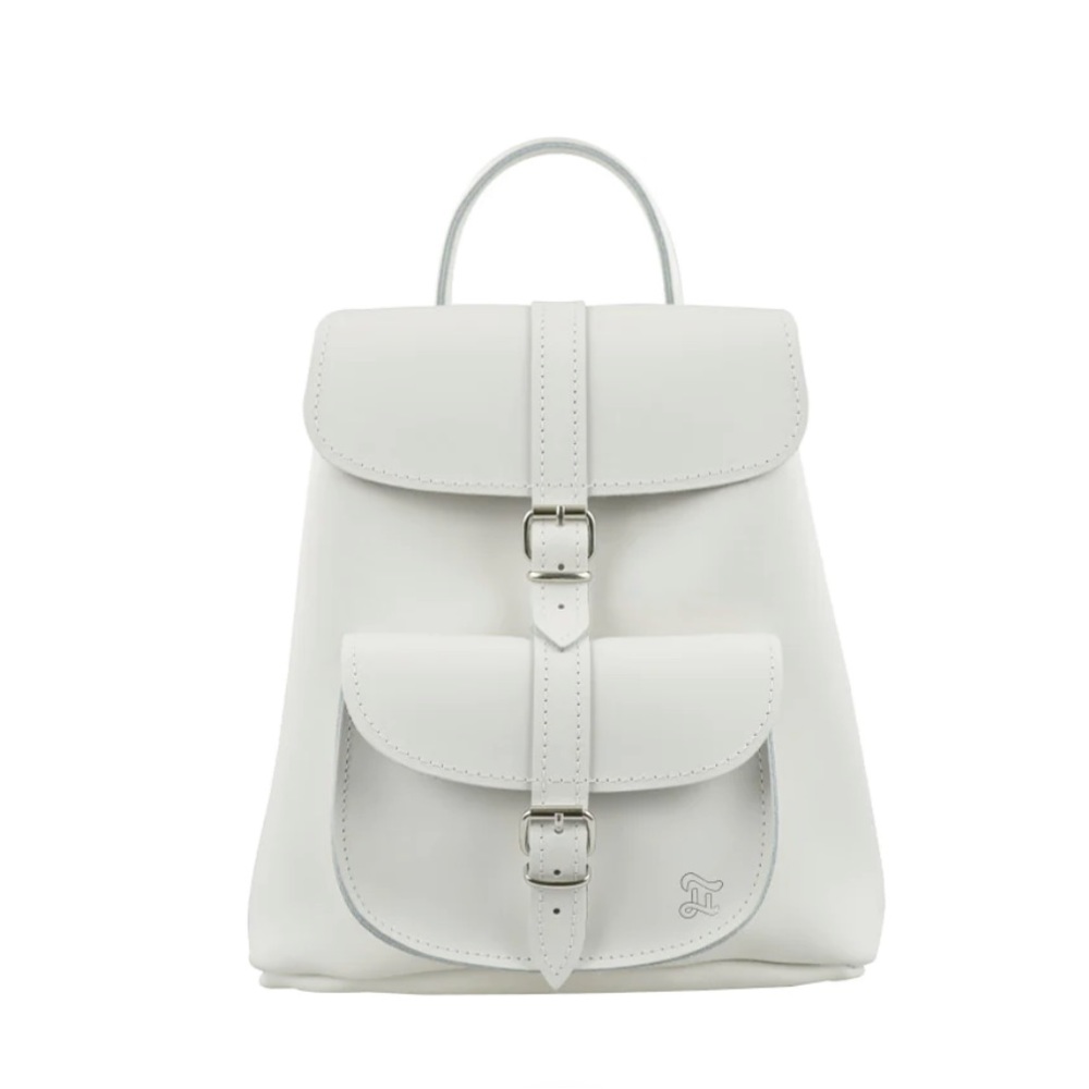 GRAFEA White Leather Backpack